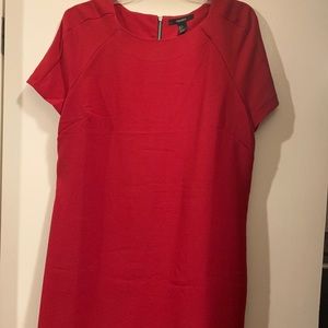 Red shift dress